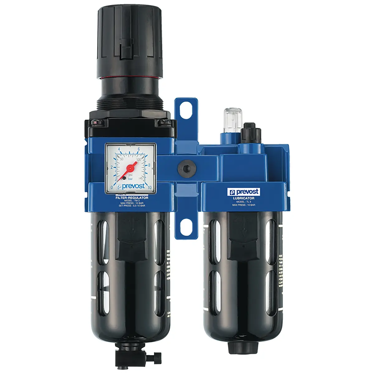 Produktfoto 1 von PREVOST KTB SM3 1/8 in FRL, Manuell 25 μm Ja 1/8 in, 10 bar