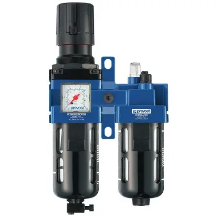 Produktfoto 1 von PREVOST KTB SM3 1/8 in FRL, Manuell 25 μm Integriertes Manometer 1/8 in, 10 bar