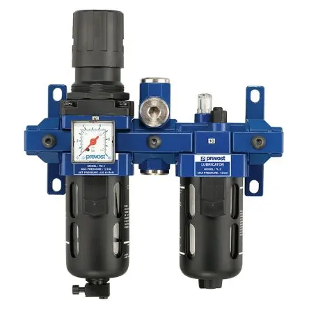 Produktfoto 1 von PREVOST 1/8 in FRL, Manuell 25 μm Integriertes Manometer 1/8 in, 10 bar