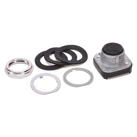 Produktfoto 1 von Allen Bradley 800T Drucktastenkopf Ø 30 mm, Schwarz Tastend Glatt Rund Metall, IP65