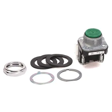 Produktfoto 1 von Allen Bradley 800T Drucktastenkopf Ø 30 mm, Weiß Tastend Glatt Rund Metall, IP65