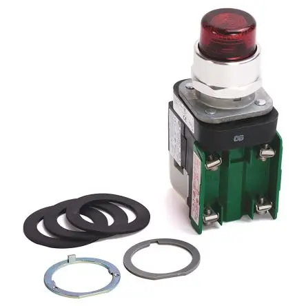 Produktfoto 1 von Allen Bradley 800T Drucktastenkopf Ø 30 mm, Rot Tastend Beleuchtet Rund Metall, IP67