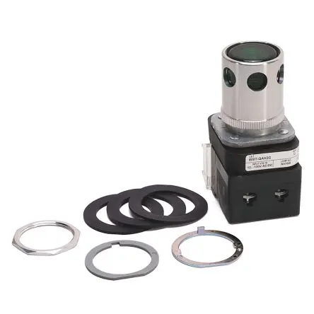 Produktfoto 1 von Allen Bradley 800T Drucktastenkopf Ø 30 mm, Grün Tastend Vorstehend, beleuchtet Rund Metall, IP67