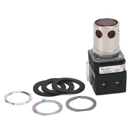 Produktfoto 1 von Allen Bradley 800T Drucktastenkopf Ø 30 mm, Rot Tastend Vorstehend, beleuchtet Rund Metall, IP67