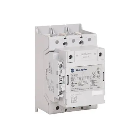 Produktfoto 1 von Allen Bradley 100-E Schütz 24V dc, 60 V dc-Spule, 3-polig, 400V ac / 116 A 60V dc 55 kW 1 Schließer/1 Öffner