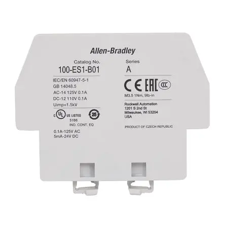 Produktfoto 1 von Allen Bradley 100-ES Hilfskontakt 2-polig, 1 Schließer/1 Öffner
