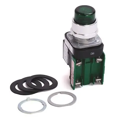 Produktfoto 1 von Allen Bradley 800T Lichtblock Glühlampe Orange, Grau, Blau beleuchtet 130V Schraube