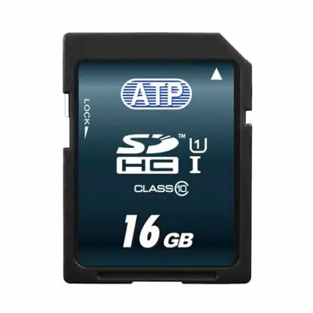 Produktfoto 1 von ATP 16 GB S600SC SDHC SD-Karte UHS 1 U1, Klasse 10 Industriequalität, MLC