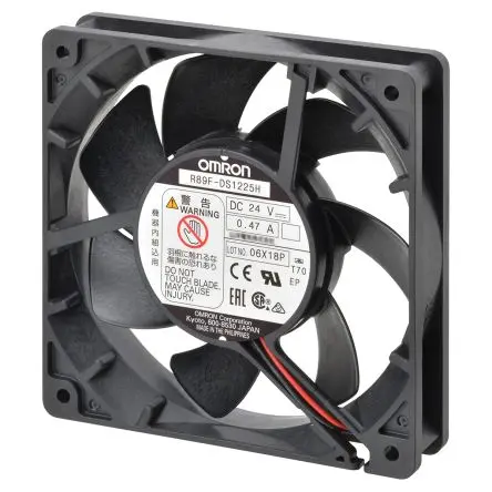 Produktfoto 1 von Omron R89F Axiallüfter, Kugel, 24V dc / 11.28 W 470 mA, 4100 U/min, 3.68 m³/min 25 mm 92mm 92 mm