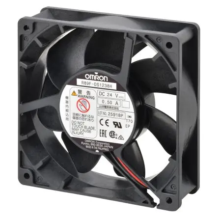 Produktfoto 1 von Omron R89F Axiallüfter, Kugel, 24V dc / 12 W 500 mA, 3600 U/min, 3.88 m³/min 38 mm 120mm 120 mm