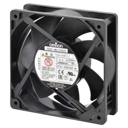Produktfoto 1 von Omron R89F-M Axiallüfter, Kugel / 4.4 VA 80 mA, 3250 U/min, 3 m³/min 38 mm 120mm 120 mm