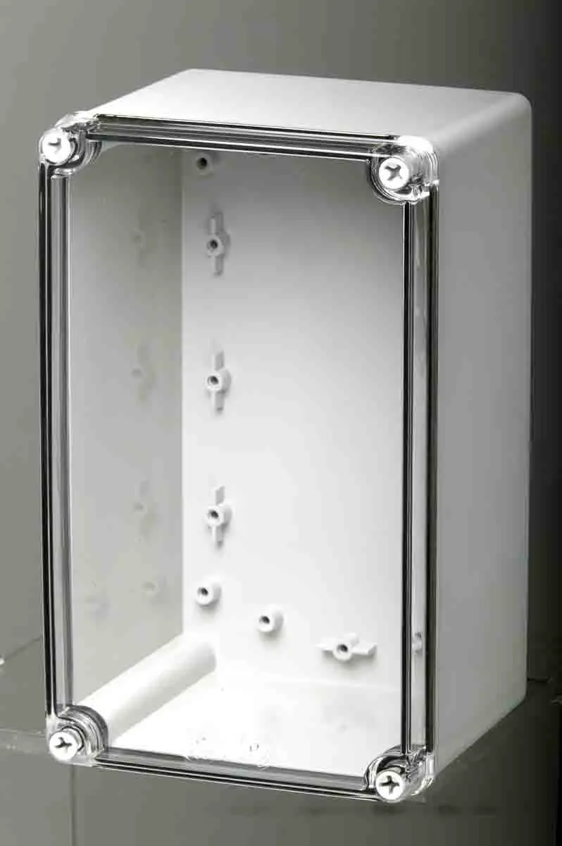 Fibox Piccolo; Gehäuse; Polycarbonat; Grau; IK08 IP66, IP40 Breite 140 mm Höhe 125 mm Länge 230 mm