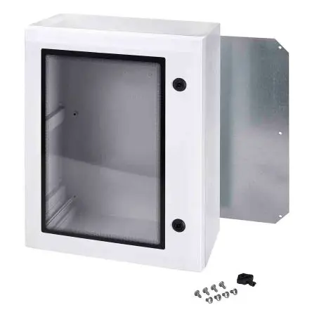Produktfoto 1 von Fibox ARCA Polycarbonat Wandanschlusskasten Hellgrau IP65 Transparente Tür, HxBxT 222.5 mm, 300 mm x 487 mm