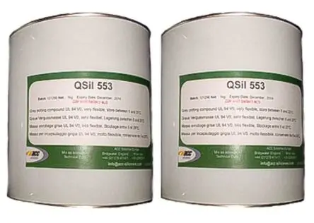 Acc Silicones QSil 553 Vergussmasse Silikon, Aushärtung 24 h Bausatz 2 L Beige