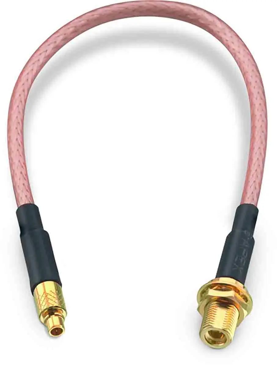 Produktfoto 1 von Wurth Elektronik MMCX RG316 Koaxialkabel, Abgeschlossen, 50 Ω, 152.4 mm, Aussen ø 2.49 mm Außen-ø , Schwarz
