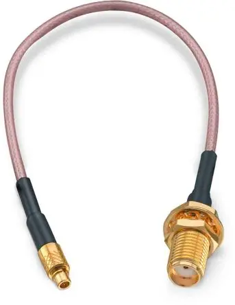 Produktfoto 1 von Wurth Elektronik MMCX, SMA RG178 Koaxialkabel, Abgeschlossen, 50 Ω, 152.4 mm, Aussen ø 1.8 mm Außen-ø , Schwarz