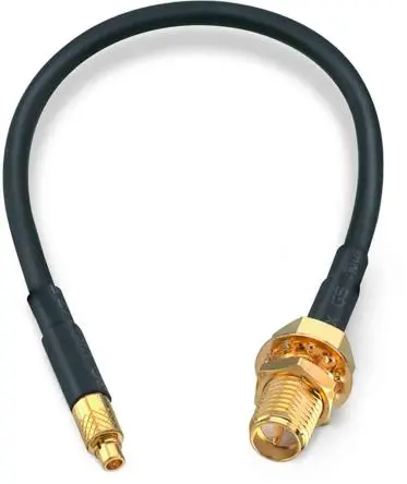 Produktfoto 1 von Wurth Elektronik RG174 Koaxialkabel konfektioniert, 50 Ω, 152.4mm, RP-SMA / MMCX, Aussen ø 2.7mm