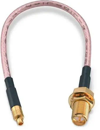Produktfoto 1 von Wurth Elektronik RG316 Koaxialkabel konfektioniert, 50 Ω, 152.4mm, RP-SMA / MMCX, Aussen ø 2.49mm