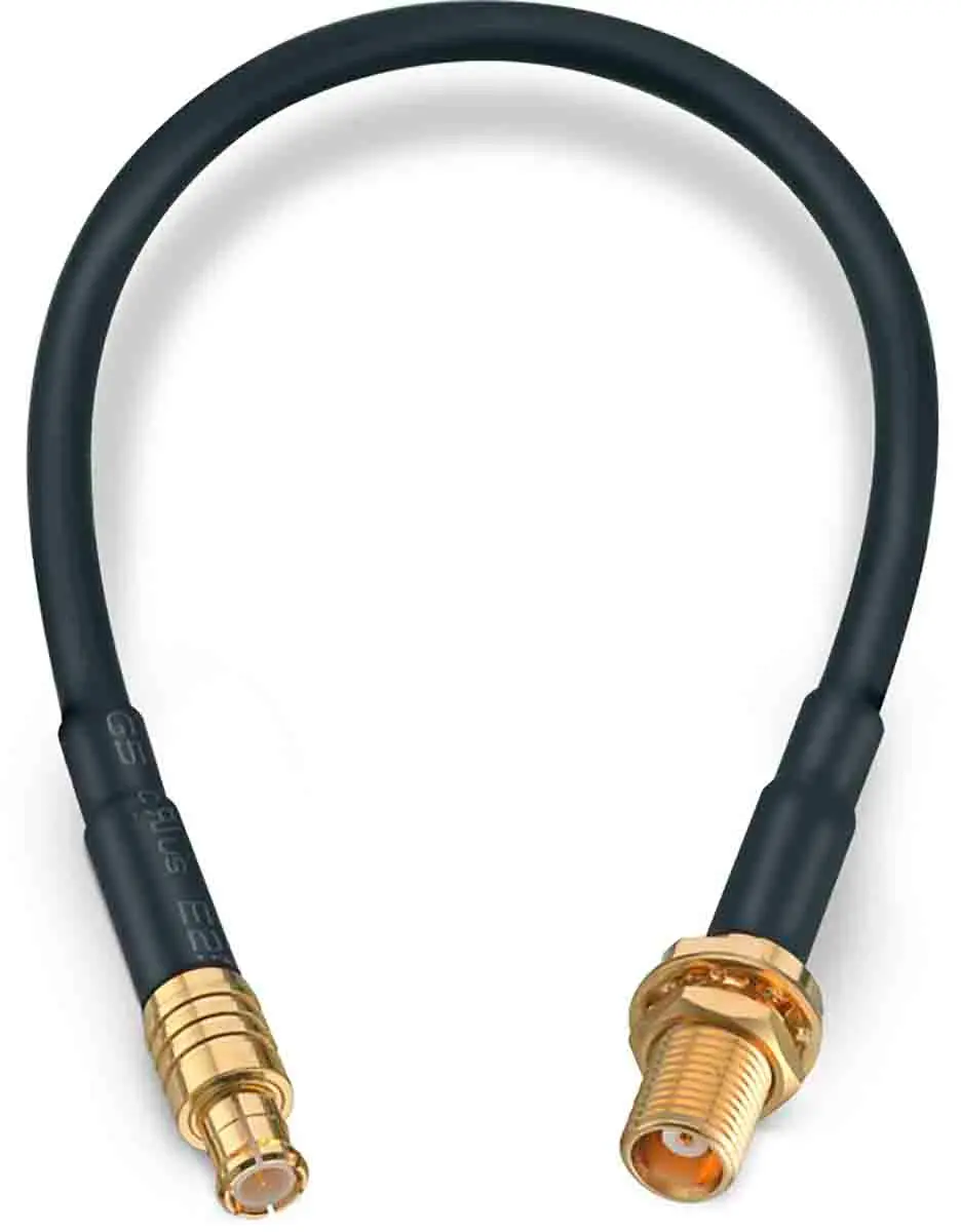 Produktfoto 1 von Wurth Elektronik MCX RG174 Koaxialkabel, Abgeschlossen, 50 Ω, 152.4 mm, Aussen ø 2.7 mm Außen-ø , Schwarz