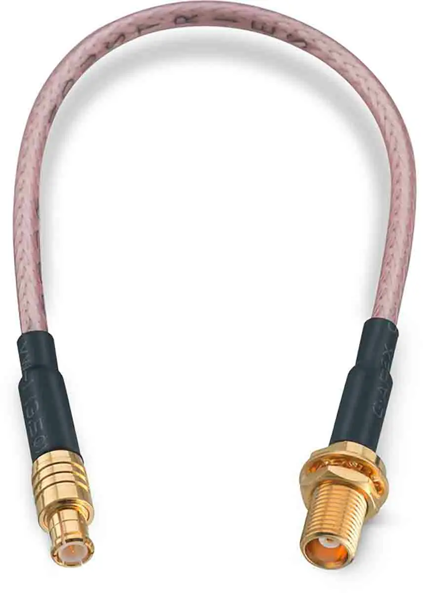 Produktfoto 1 von Wurth Elektronik MCX RG316 Koaxialkabel, Abgeschlossen, 50 Ω, 152.4 mm, Aussen ø 2.49 mm Außen-ø , Schwarz