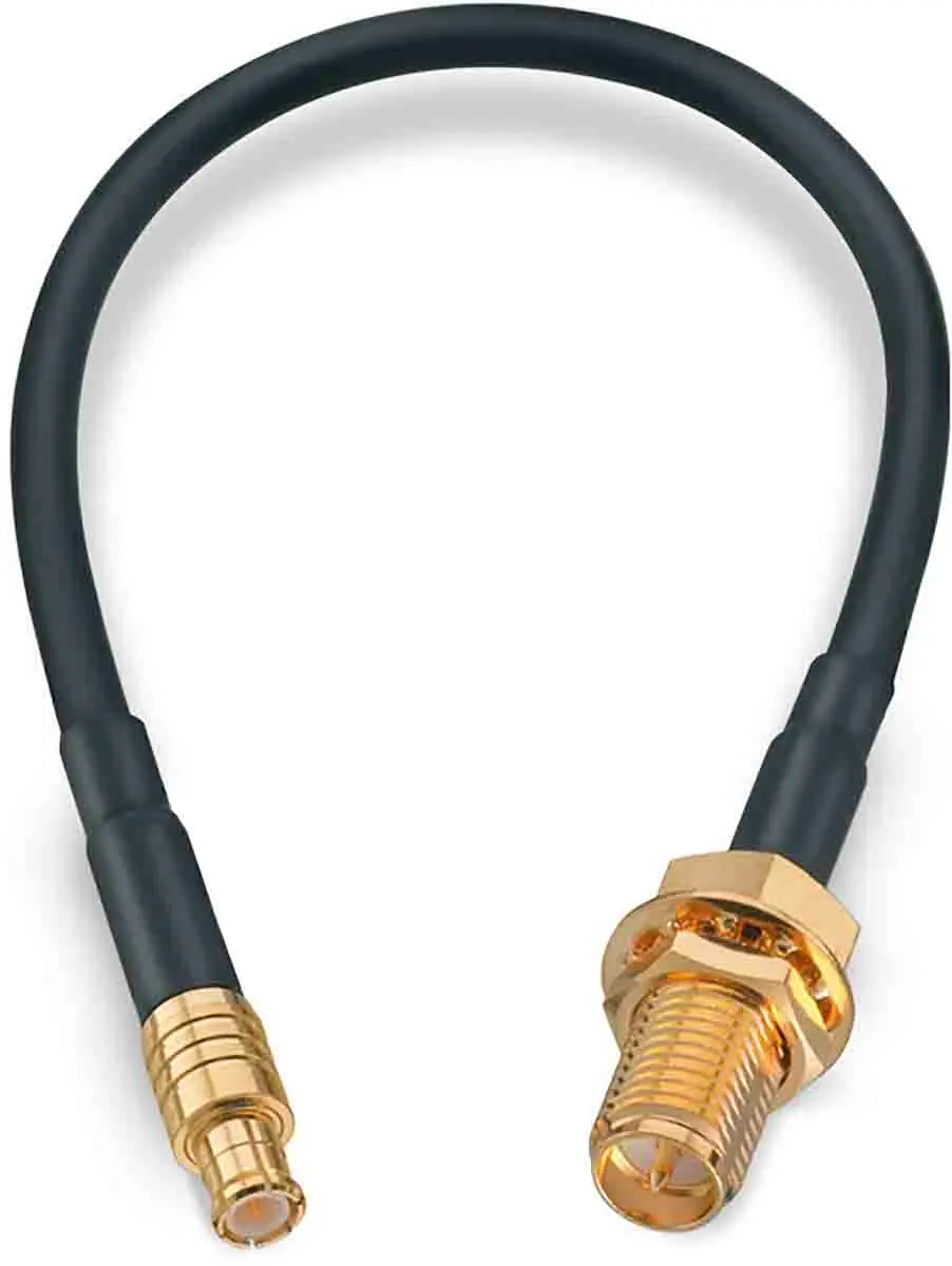 Produktfoto 1 von Wurth Elektronik MCX, RP-SMA RG174 Koaxialkabel, Abgeschlossen, 50 Ω, 152.4 mm, Aussen ø 2.7 mm Außen-ø , Schwarz