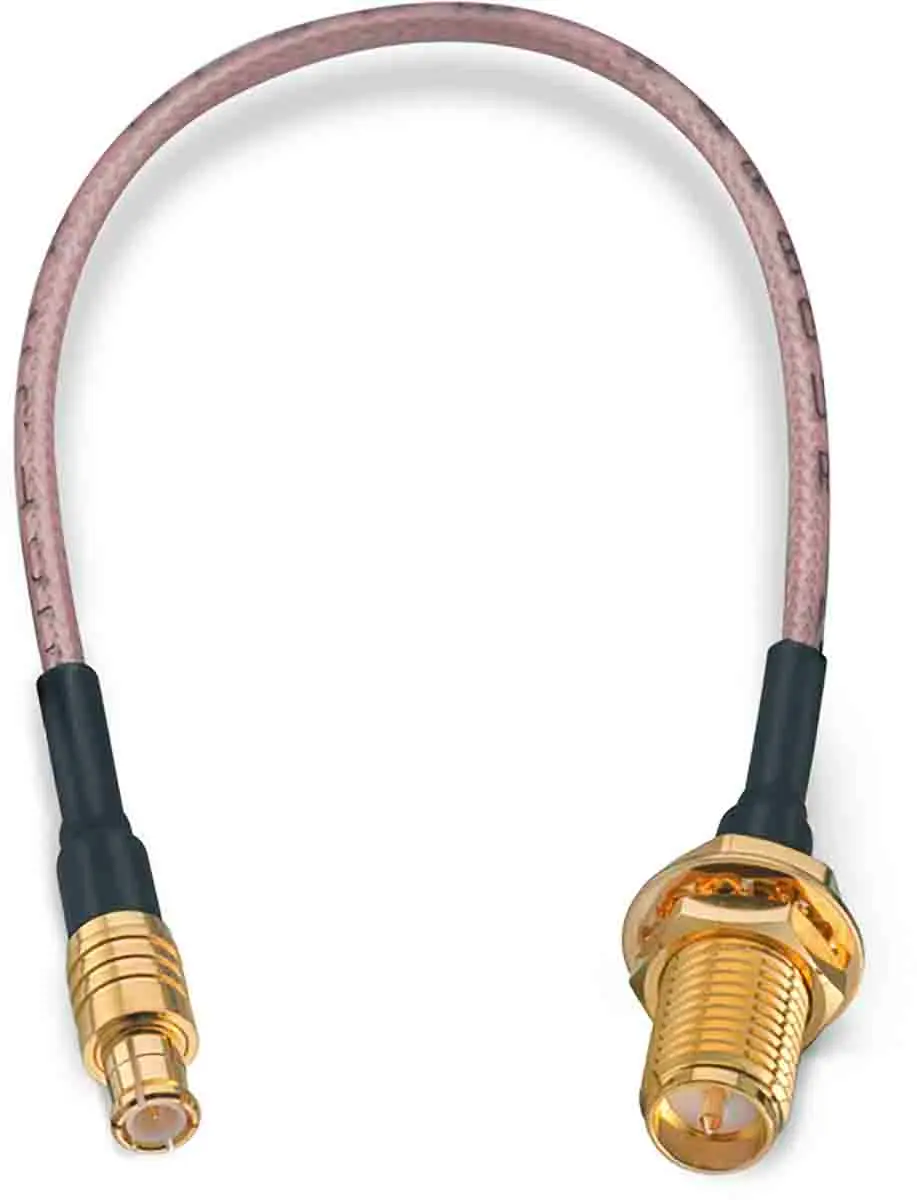 Produktfoto 1 von Wurth Elektronik MCX, RP-SMA RG178 Koaxialkabel, Abgeschlossen, 50 Ω, 152.4 mm, Aussen ø 1.8 mm Außen-ø , Schwarz