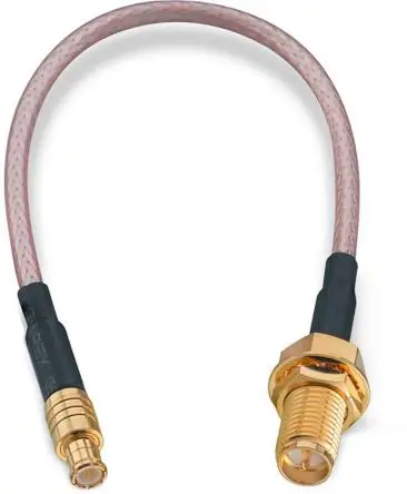 Produktfoto 1 von Wurth Elektronik MCX, RP-SMA RG316 Koaxialkabel, Abgeschlossen, 50 Ω, 152.4 mm, Aussen ø 2.49 mm Außen-ø , Schwarz