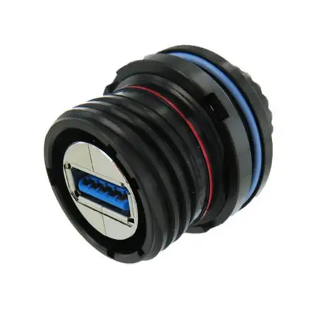 Produktfoto 1 von Amphenol Socapex, Gerade USB3FTV USB-Steckverbinder Buchse USB Typ A 1 USB 3.2 Gen 1 IP68