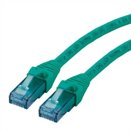 Roline Cat6a Ethernet-Kabel, 15 m, Grün 8 Ungeschirmt Ungeschirmt, Aussen ø 6.2 mm Außen-ø , Raucharm halogenfrei