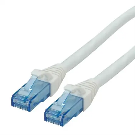 Produktfoto 1 von Roline Cat6a Ethernet-Kabel, 10 m, Weiß 8 Ungeschirmt Ungeschirmt, Aussen ø 6.2 mm Außen-ø , Raucharm halogenfrei