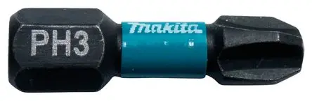 Produktfoto 1 von Makita 6.35 mm PH3 Sechskant Schraubbit, Sechskant Magnet, 1-teilig, 25 mm