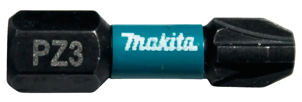 Produktfoto 1 von Makita 6.35 mm PZ3 Sechskant Schraubbit, Sechskant Magnet, 1-teilig, 25 mm