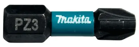 Makita 6.35 mm PZ3 Sechskant Schraubbit, Sechskant Magnet, 1-teilig, 25 mm