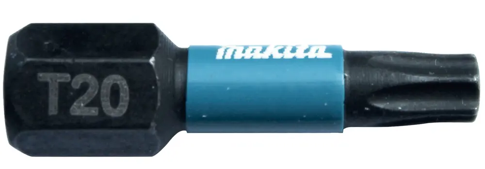 Produktfoto 1 von Makita 6.35 mm T20 Sechskant Schraubbit, Sechskant Magnet, 1-teilig, 25 mm
