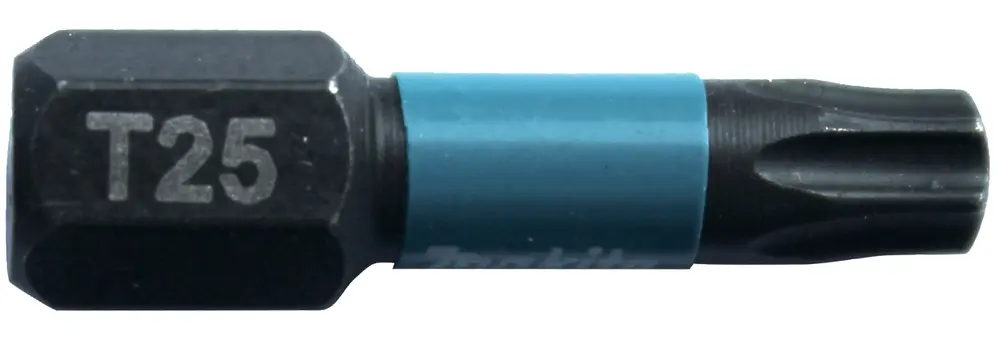 Produktfoto 1 von Makita 6.35 mm T25 Sechskant Schraubbit, Sechskant Magnet, 1-teilig, 25 mm