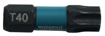 Produktfoto 1 von Makita 6.35 mm T40 Sechskant Schraubbit, Sechskant Magnet, 1-teilig, 25 mm