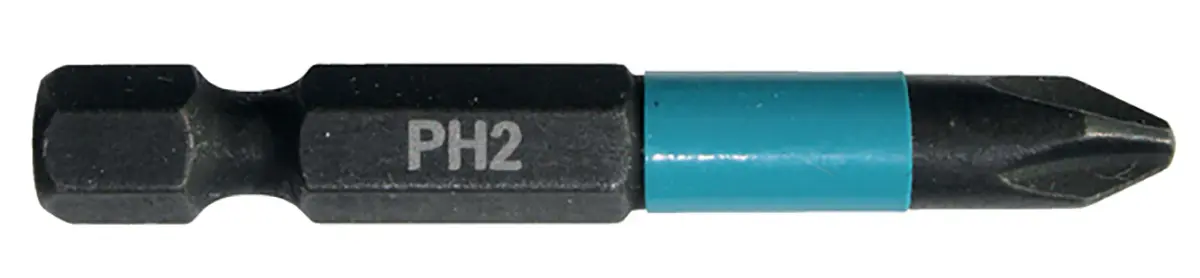 Produktfoto 1 von Makita 6.35 mm PH2 Sechskant Schraubbit, Sechskant Magnet, 1-teilig, 50 mm