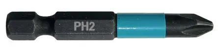 Produktfoto 1 von Makita 6.35 mm PH2 Sechskant Schraubbit, Sechskant Magnet, 1-teilig, 50 mm