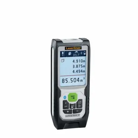 Produktfoto 1 von Laserliner Gi7 LCD Laser Entfernungsmesser, 0.05/70 μm, 515 nm, ±2 mm, Grün, AA