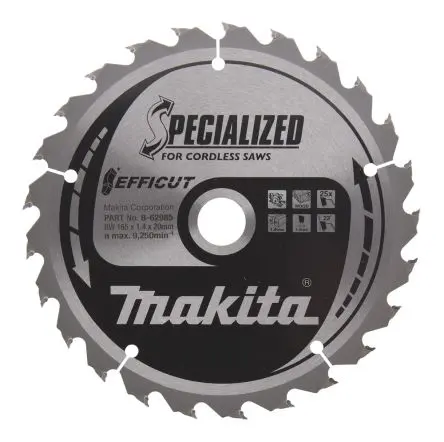 Produktfoto 1 von Makita 25 Wolframcarbid Holz Kreissägeblatt, Ø 165 mm 1
