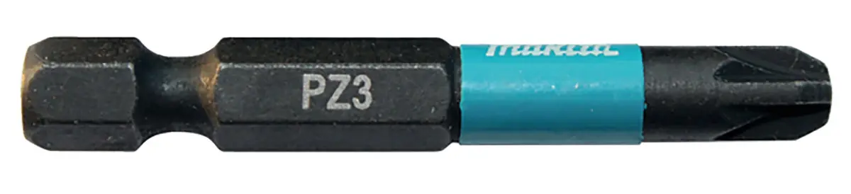 Produktfoto 1 von Makita 6.35 mm PZ3 Sechskant Schraubbit, Sechskant Magnet, 1-teilig, 50 mm