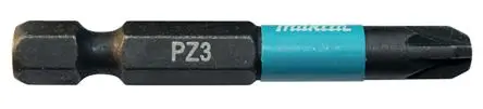 Produktfoto 1 von Makita 6.35 mm PZ3 Sechskant Schraubbit, Sechskant Magnet, 1-teilig, 50 mm
