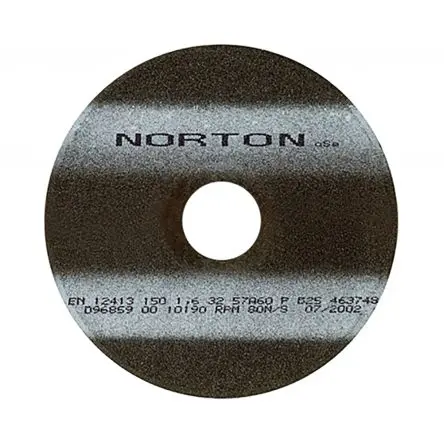 Produktfoto 1 von Norton Aluminiumbeschichtet Schleifscheibe Nicht verstärkter Trennschnitt Ø 200 mm Grob, Korngröße P60