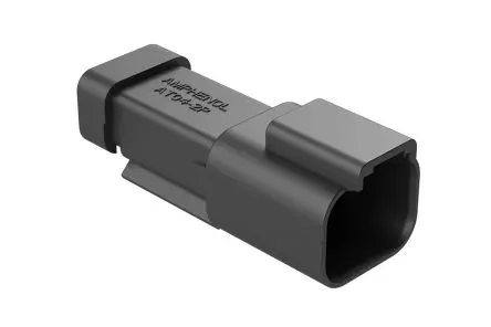 Produktfoto 1 von Amphenol Industrial AT04 Kfz-Steckverbinder, Kabel, Kfz-Steckverbinder, Crimpbefestigung, Stecker, 2-polig, Schwarz /