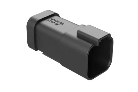 Produktfoto 1 von Amphenol Industrial AT04 Kfz-Steckverbinder, Kabel, Kfz-Steckverbinder, Crimpbefestigung, Stecker, 6-polig, Schwarz /