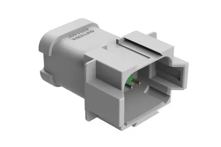 Produktfoto 1 von Amphenol Industrial AT04 Kfz-Steckverbinder, Kabel, Kfz-Steckverbinder, Crimpbefestigung, Stecker, 8-polig, Grau /