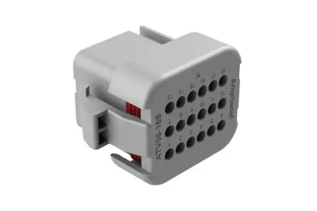 Produktfoto 1 von Amphenol Industrial ATV06 Kfz-Steckverbinder, Kabel, Stecker, Lot, Stecker, 18-polig, Grau / 3-reihig, Ø0.145 Zoll