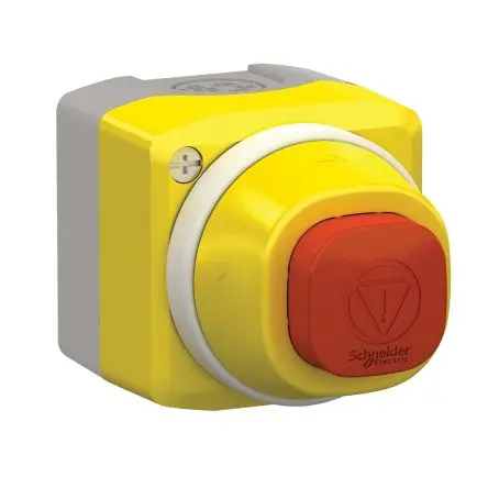 Produktfoto 1 von Schneider Electric Harmony Not-Aus-Drucktaster, SMD, Ø 22 mm, 1 Schließer/2 Öffner, Rot Beleuchtet IP66, IP67, IP69K,