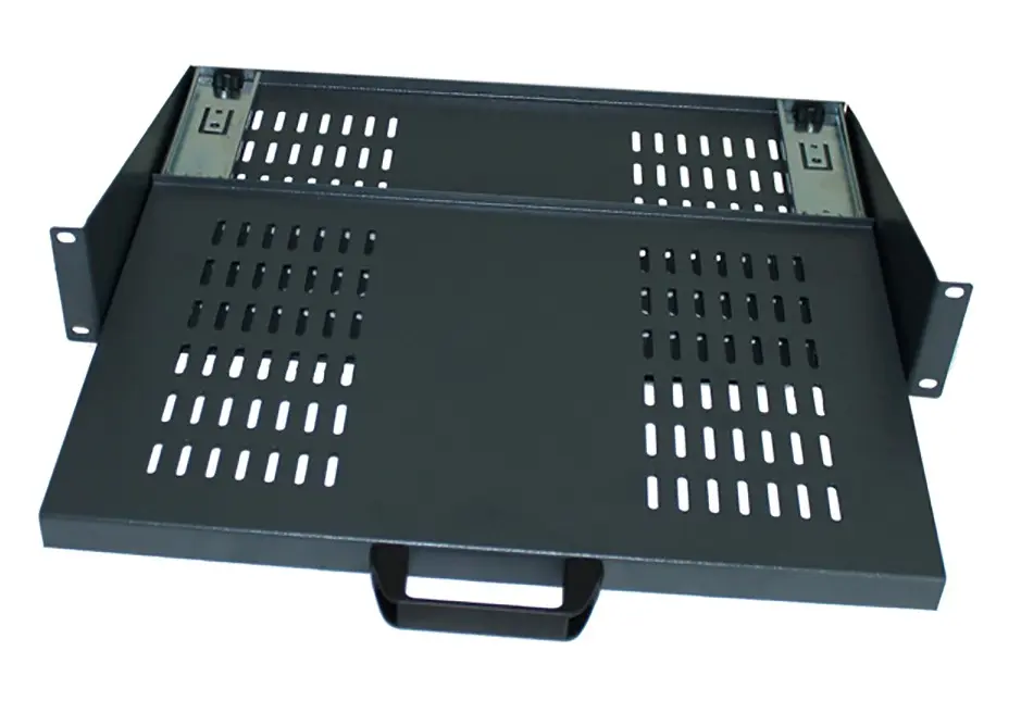 Produktfoto 1 von RS PRO 2 U Einschub, Stahl Schwarz 10kg Belüftet, 482.40 mm x 280 mm x 280 mm