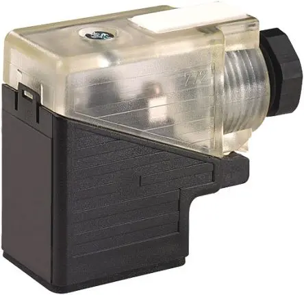 Produktfoto 1 von Murrelektronik Limited DIN 43650 Ventilsteckverbinder DIN 43650 2+E Stecker / 24V ac/dc Kontrollleuchte, M16 x 1.5